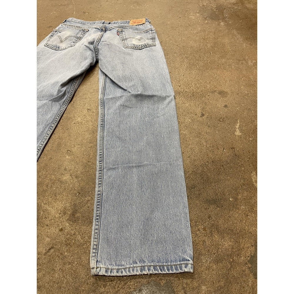 Levi's 550 Jeans Mens 34x34 Light Wash Relaxed Fit Tapered‎ Leg Denim Zip Fly - Picture 12 of 16